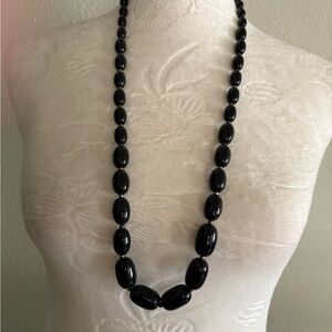 Elegant Black Beaded‎ Necklace